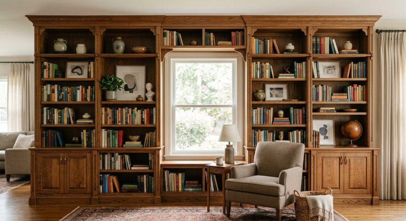 Built In Bookshelves Installation in Woodbridge, VA