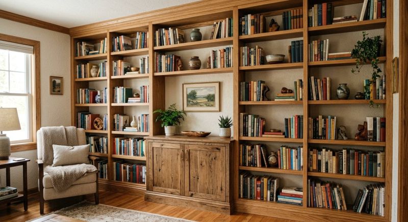 Custom Bookcase Installation in Winston Salem, NC