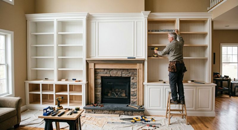 Fireplace Shelves Installation in Fairfax, VA