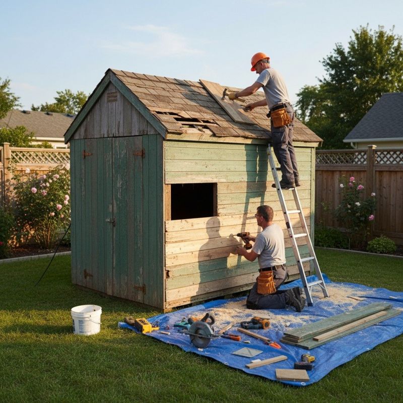 Local Shed Construction pros at work